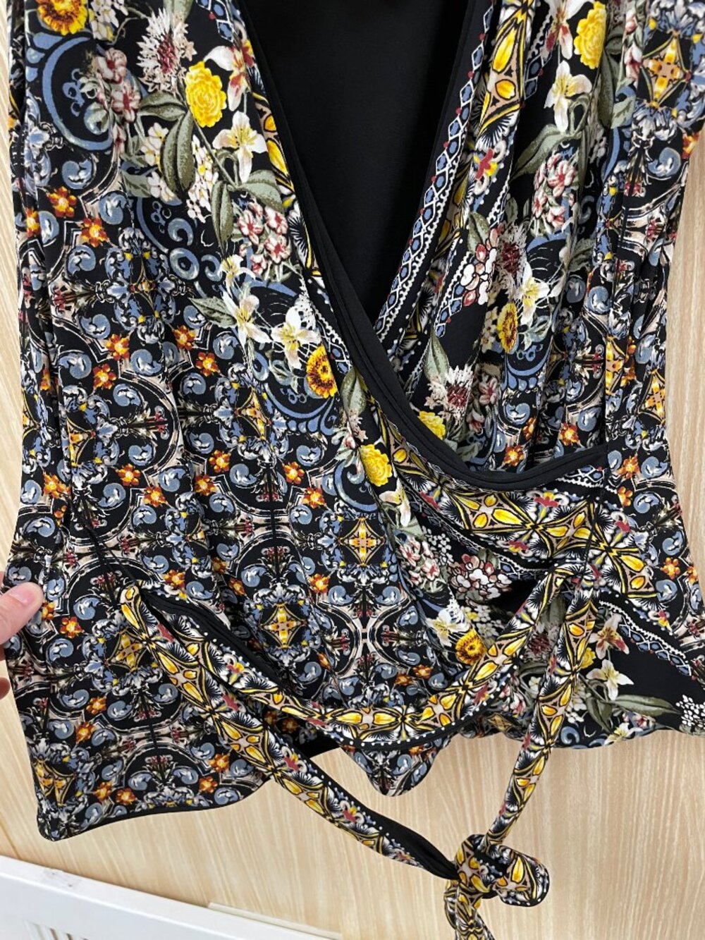 White House Black Market Black Print Pants Set Size Large - Picture 2 of 7